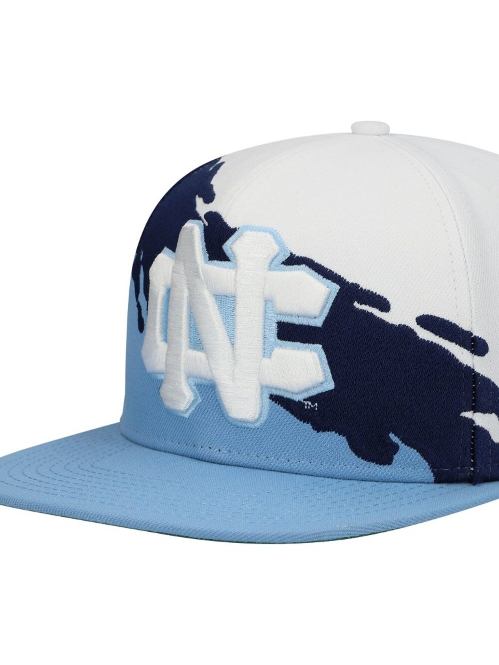Men's Mitchell & Ness Carolina Blue/White North Carolina Tar Heels Paintbrush Sn